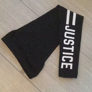 Like new Justice striped leggings